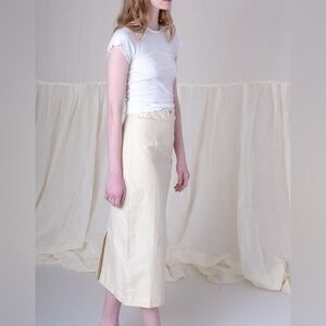 Ajaie Alaie Transitional Linen Viscose Midi Skirt